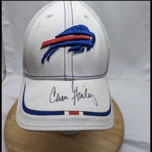 Buffalo BILLS Hat Autograph Chan Gailey Hook N LoopStrap Back